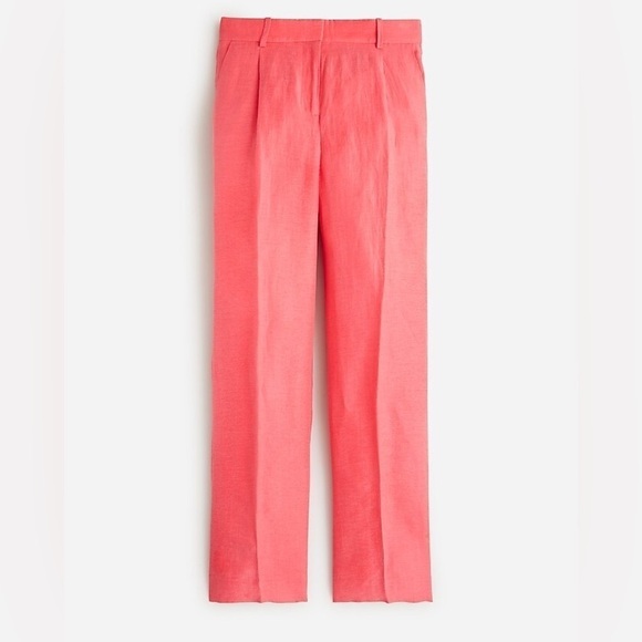 J Crew BLACK NWT Straight-leg essential pant in Chelsea linen-cupro blend BQ734 - Picture 5 of 7